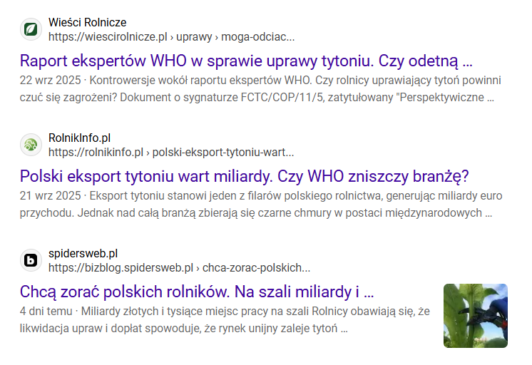 Niektóre serwisy donosiły o "zaoraniu polskich rolników" przez WHO