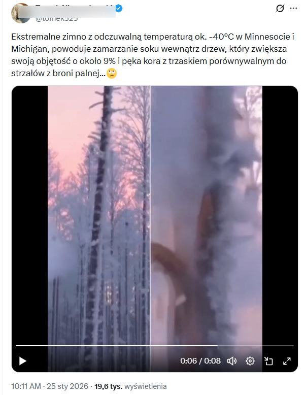 Wielu komentujących post z fałszywym nagraniem wierzyło, że pokazuje ono rzeczywiste zjawisko