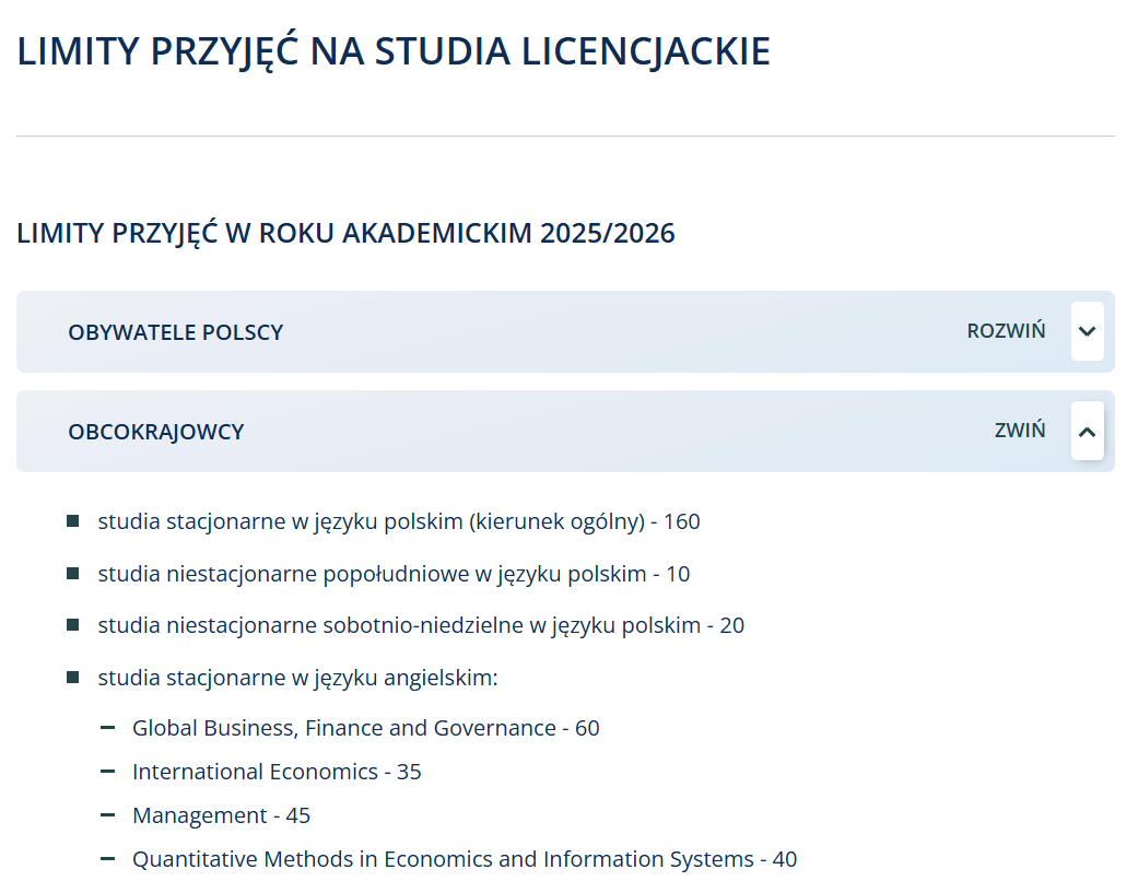 W tym roku akademickim w SGH było 190 miejsc dla obcokrajowców. To ok. 10 proc. wszystkich