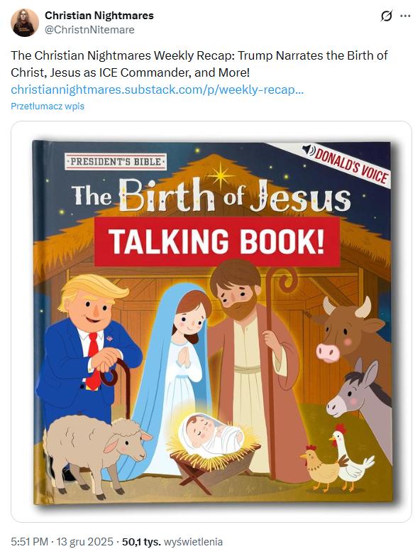 Na okładce książki jest zachęcająca informacja: "Głos Donalda" - ale to nie jest prawdą