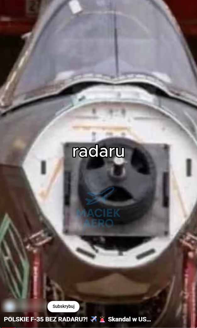 Zamiast radarów, polskie F-35 mają rzekomo mieć wmontowane obciążniki