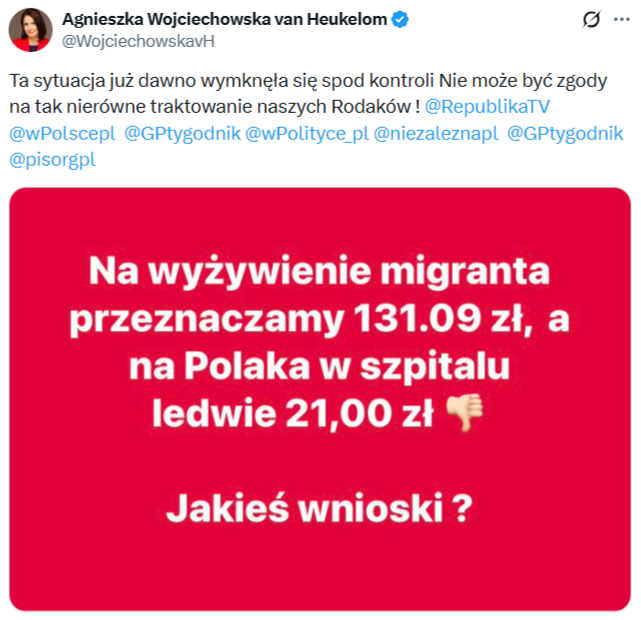 Wprowadzający w błąd wpis posłanki Wojciechowskiej van Heukelom