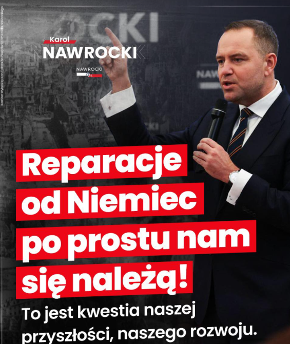 Jako kandydat na prezydenta Nawrocki nie raz mówił o reparacjach od Niemiec