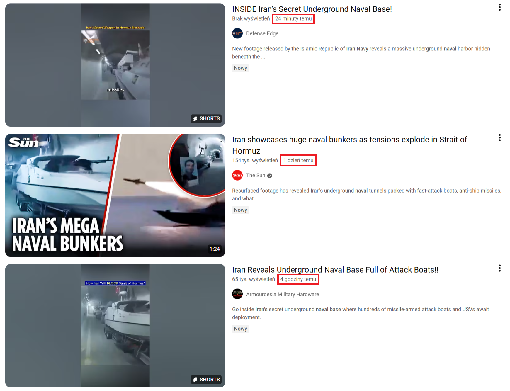 Powielający nagranie sugerowali, że ma ono związek z blokadą cieśniny Ormuz