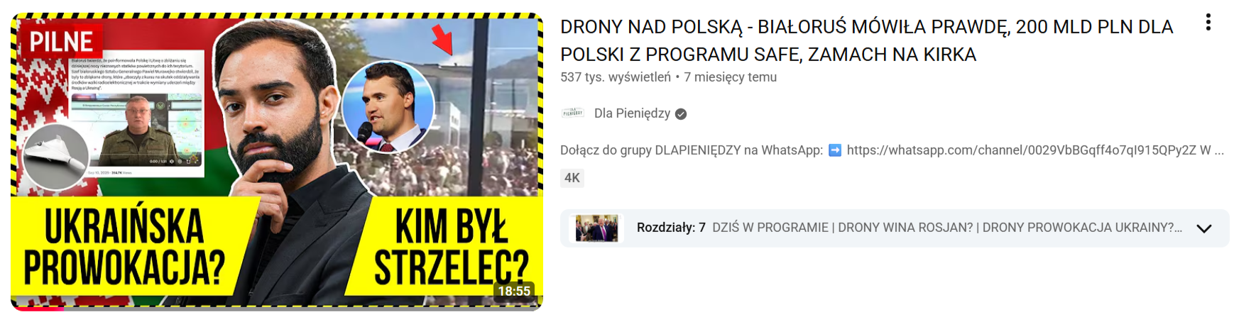 Paweł Swinarski sugerował, że atak rosyjskich dronów mógł być "ukraińską prowokacją"