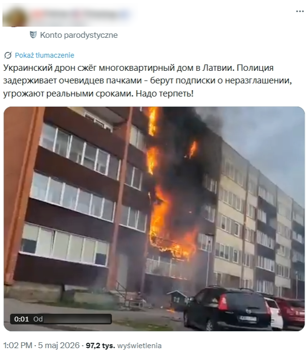 Fejkowy przekaz przyszedł z rosyjskojęzycznej sieci