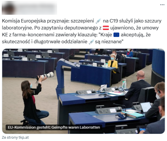 Wprowadzający w błąd post opublikowany 16 września 2025 roku w serwisie X