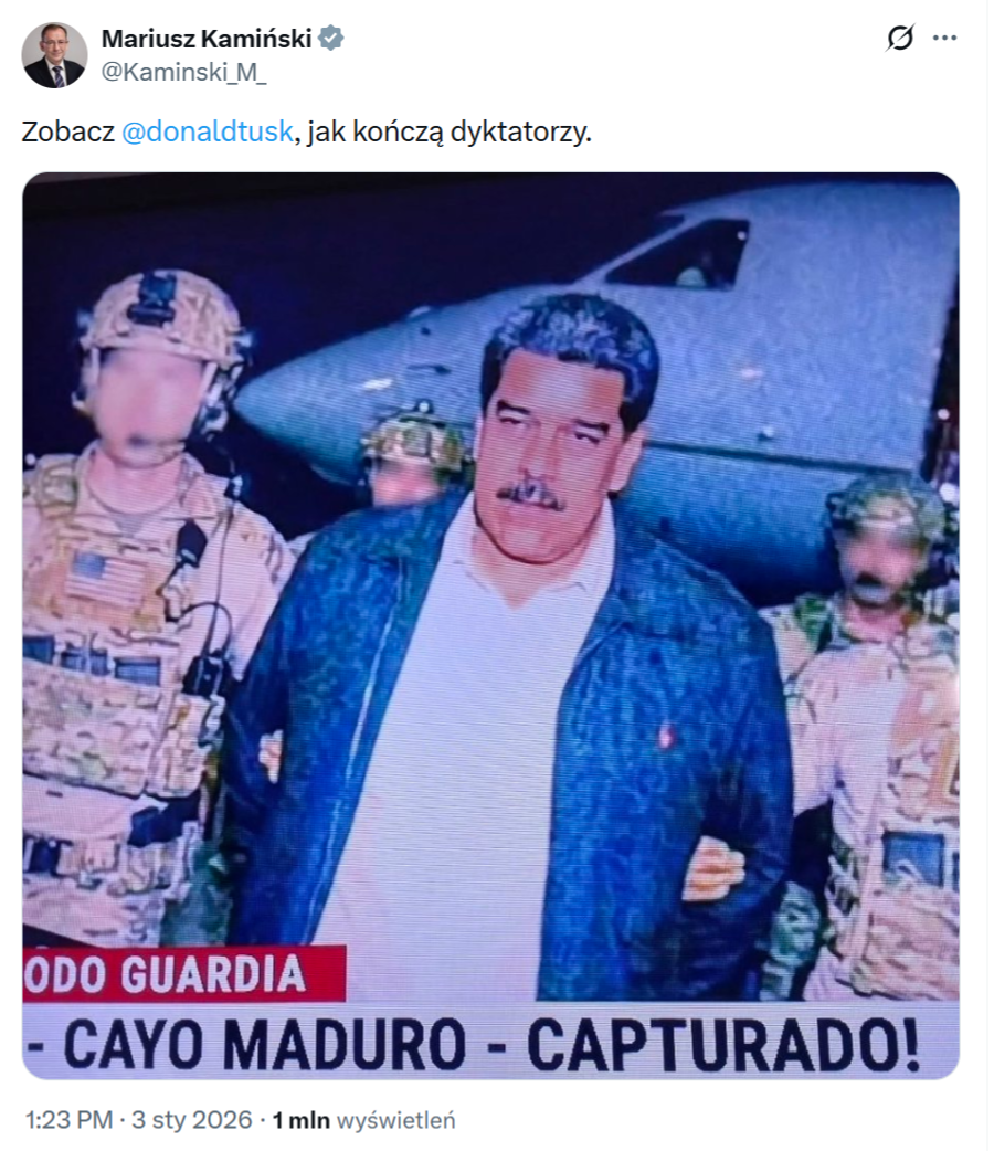 Ponad milion wyświetleń wygenerował post europosła PiS z fejkową ilustracją