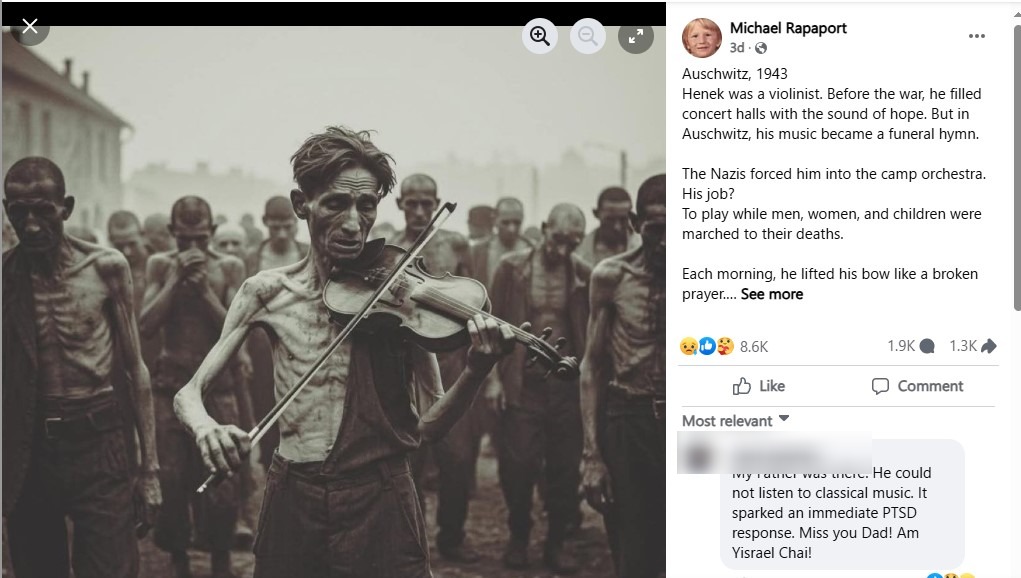 Post amerykańskiego aktora z fałszywym zdjęciem