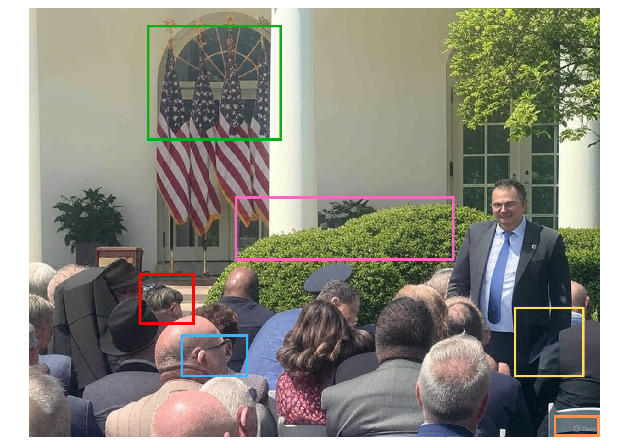 Grafika z nieznanym mężczyzną oprócz znaku wodnego ma wiele błędów typowych dla dzieł AI  