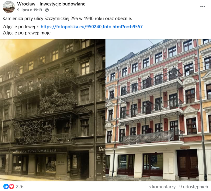 Wpis na facebookowej stronie opublikowany 9 lipca 2025 roku