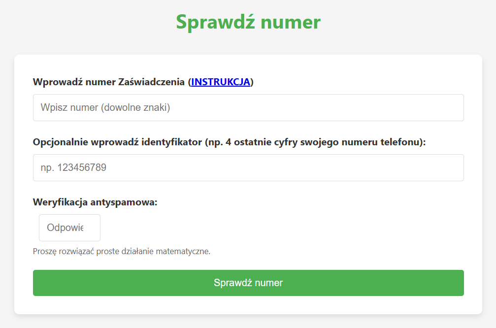 Aplikacja do weryfikowania zaświadczeń o prawie do głosowania