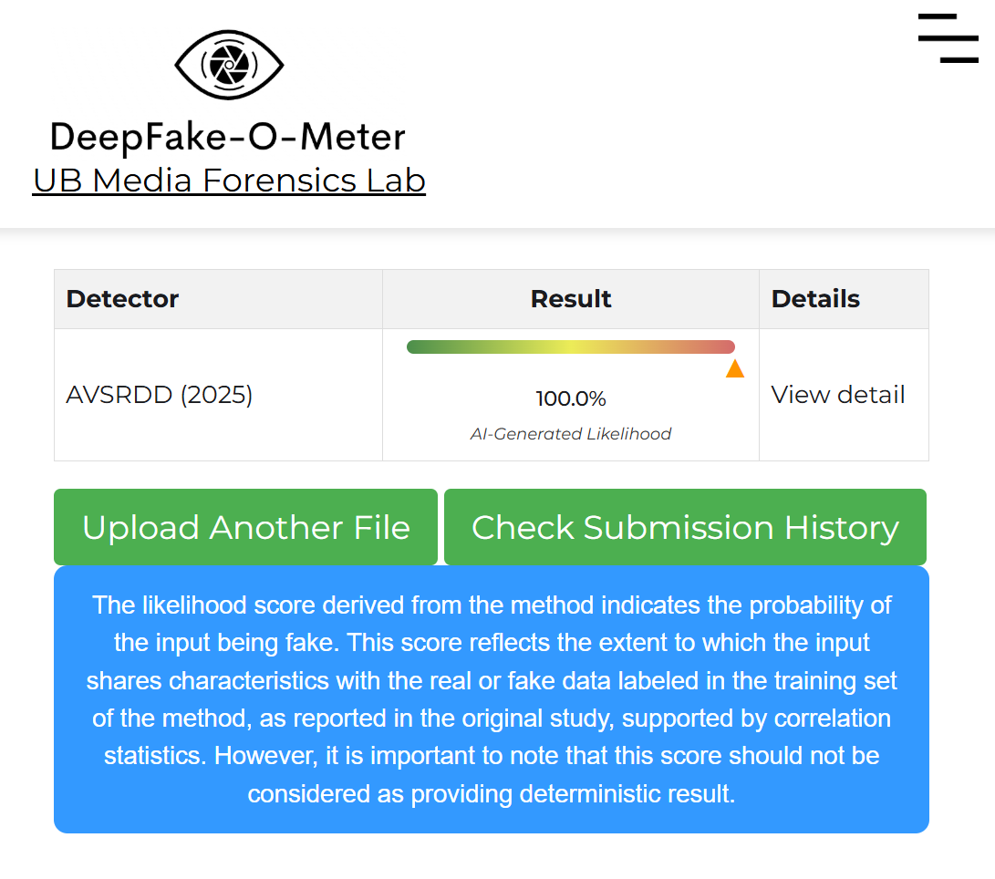 Narzędzie AVSRDD wykazało, że popularne nagranie z krzyżami zostało stworzone przez AI