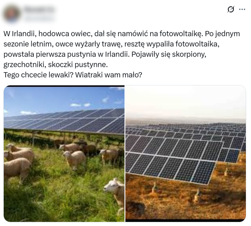 Wprowadzający w błąd wpis o Irlandii