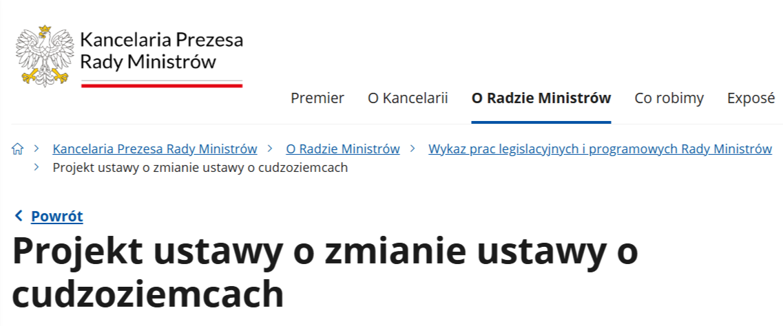 "Projekt ustawy" to na razie tylko informacja na stronie, nie poznaliśmy jeszcze treści