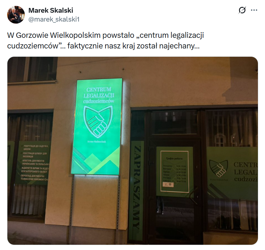 Dla niektórych istnienie takiego centrum jest dowodem na "najechanie" Polski