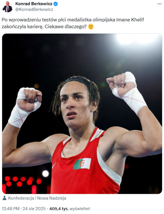 Wprowadzający w błąd post posła Konrada Berkowicza wyświetlono ponad 400 tys. razy 