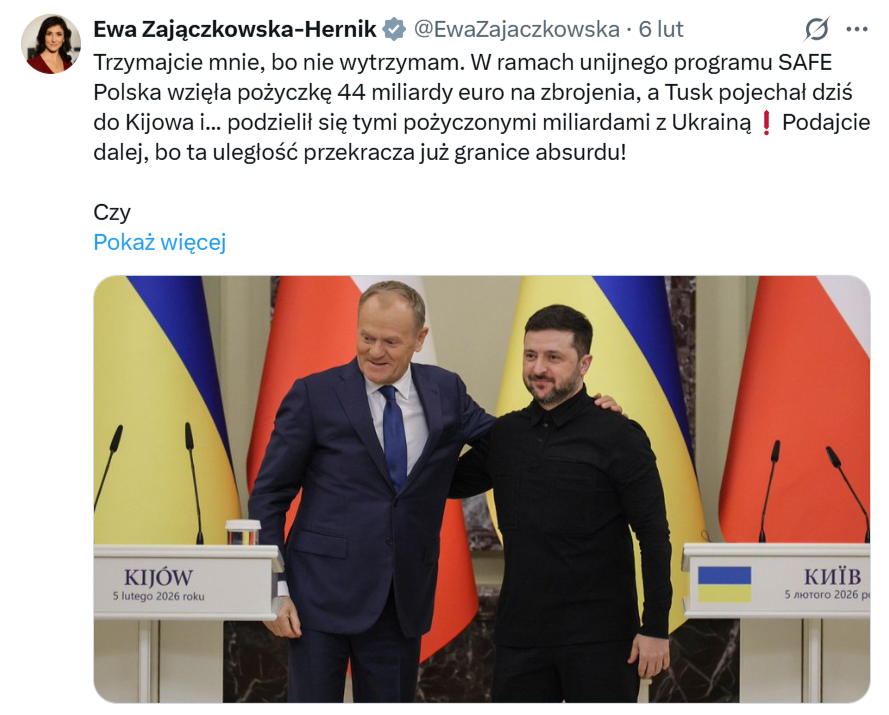 Europosłanka Konfederacji pisze o "uległości przekraczającej już granice absurdu"