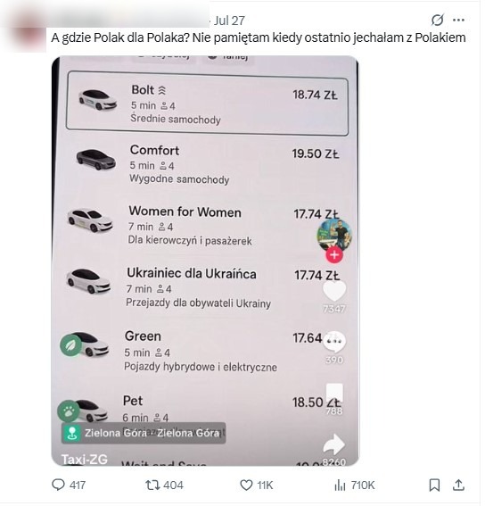 Fałszywka o specjalnych przejazdach dla Ukraińców generowała setki tysięcy wyświetleń i oburzenie internautów