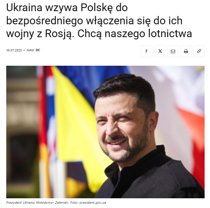 Artykuł w serwisie nczas.info, który zapoczątkował fałszywy przekaz  