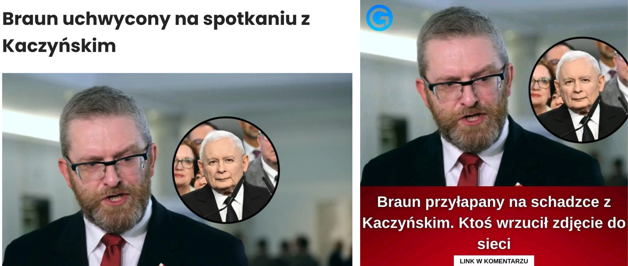 Artykuł i wpis serwisu goniec.pl, które potem redakcja usunęła 