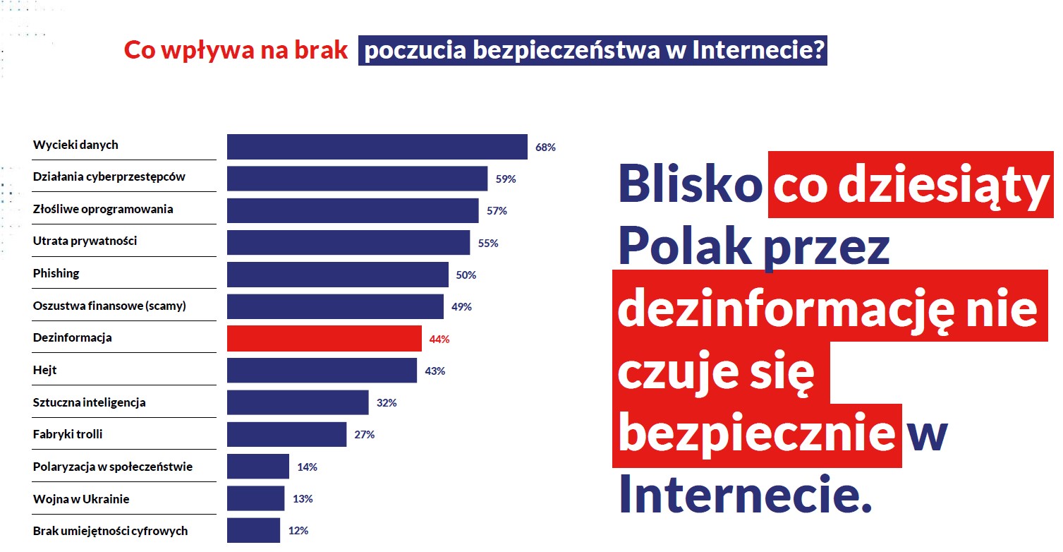 Jednym z większych zagrożeń w sieci według Polaków jest phishing 