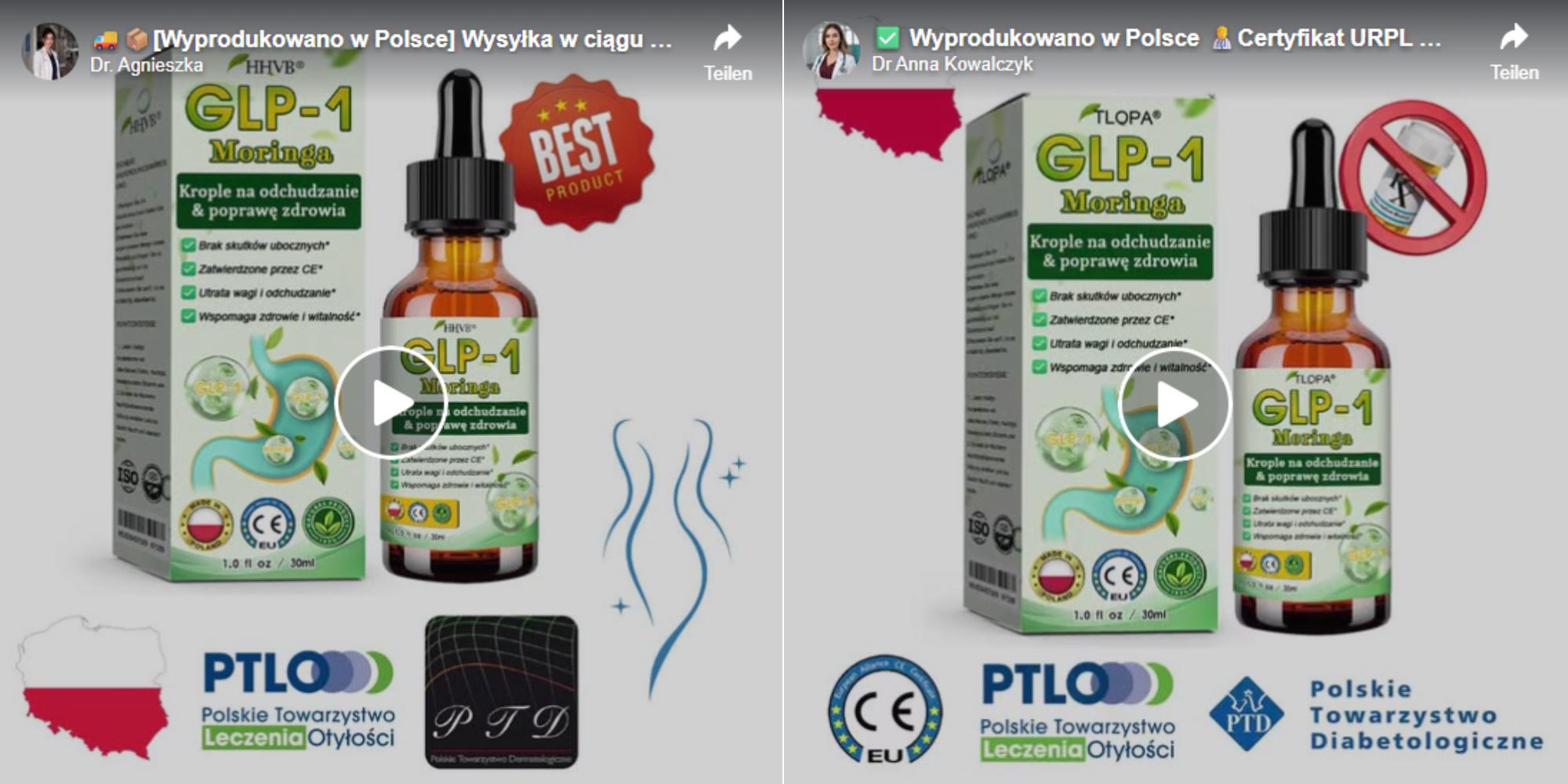 Fałszywe lekarki polecają fałszywe preparaty