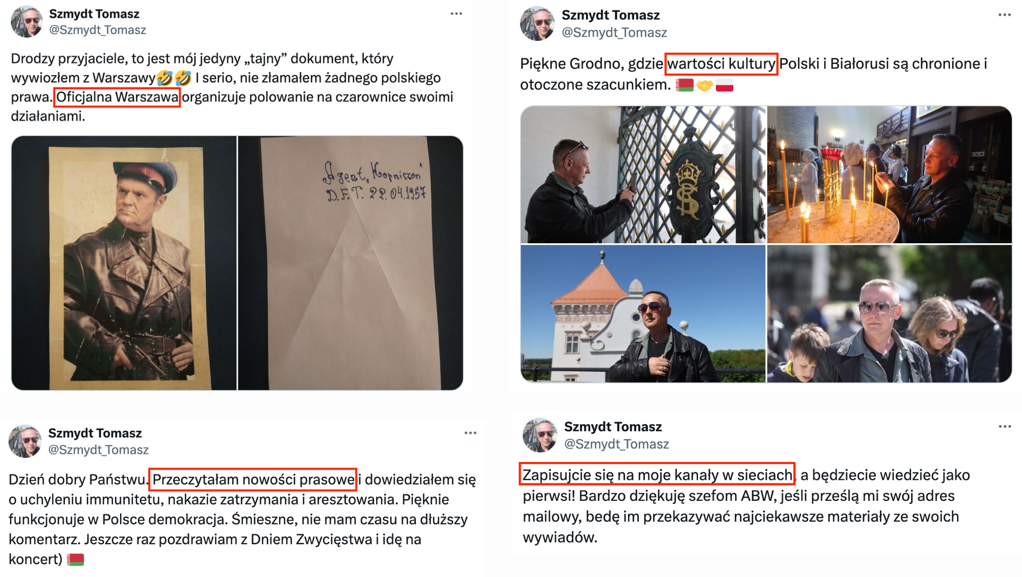 Językowe i stylistyczne błędy we wpisach na koncie Tomasza Szmydta