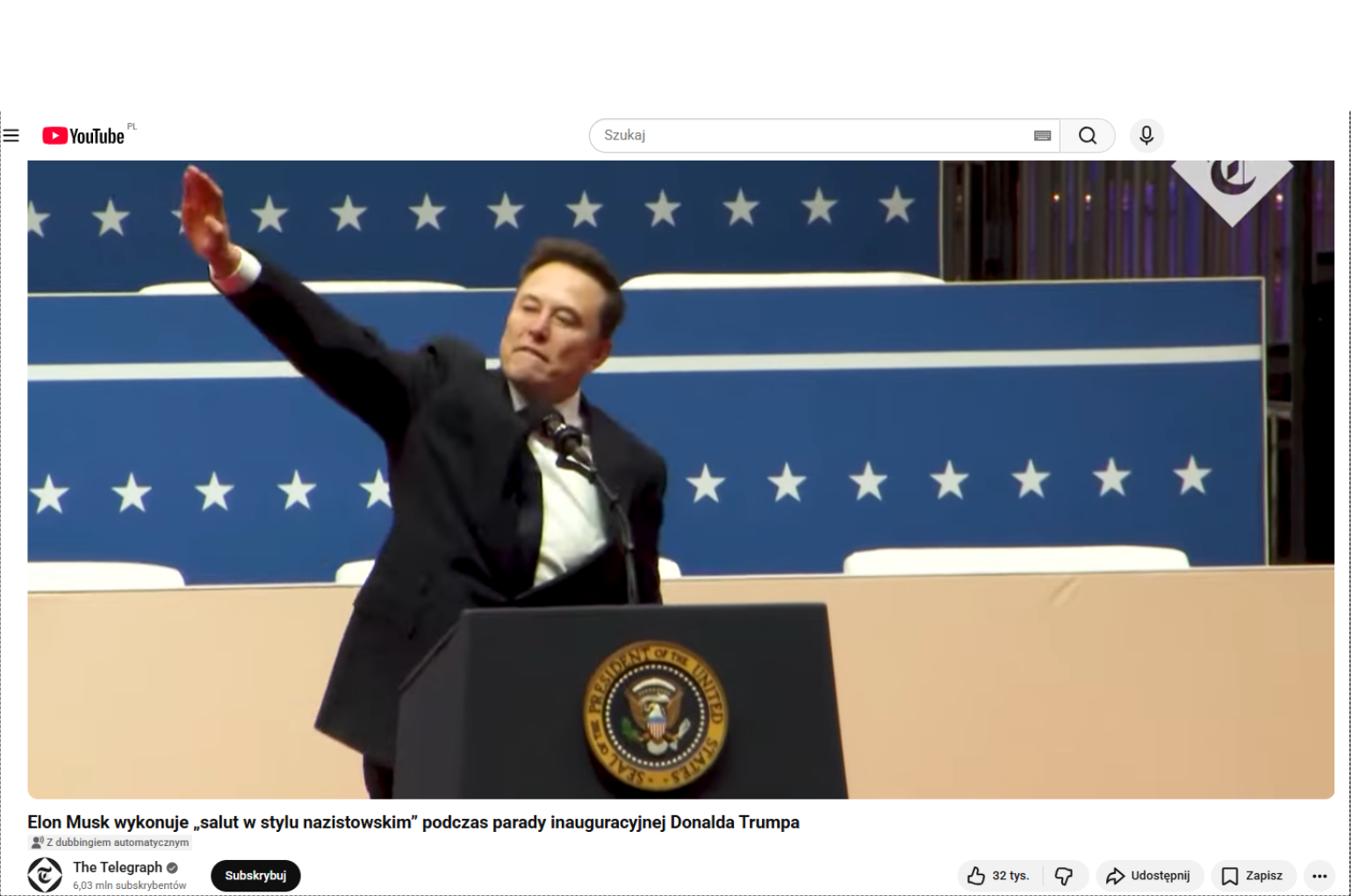 Gemini jako link do Radio France podało link do materiału "The Telegraph" oraz treść, której tam nie było