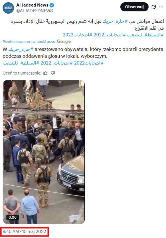 Nagranie oryginalnie opublikowano w maju 2022 roku