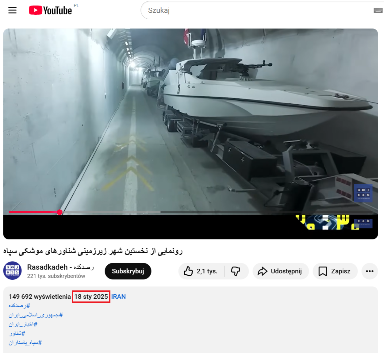 Nagranie było dostępne w sieci już w styczniu 2025 roku