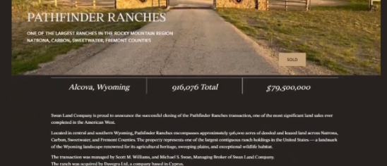 Jednym z elementów fałszywki była spreparowana strona pośrednika transakcji Swan Land Company