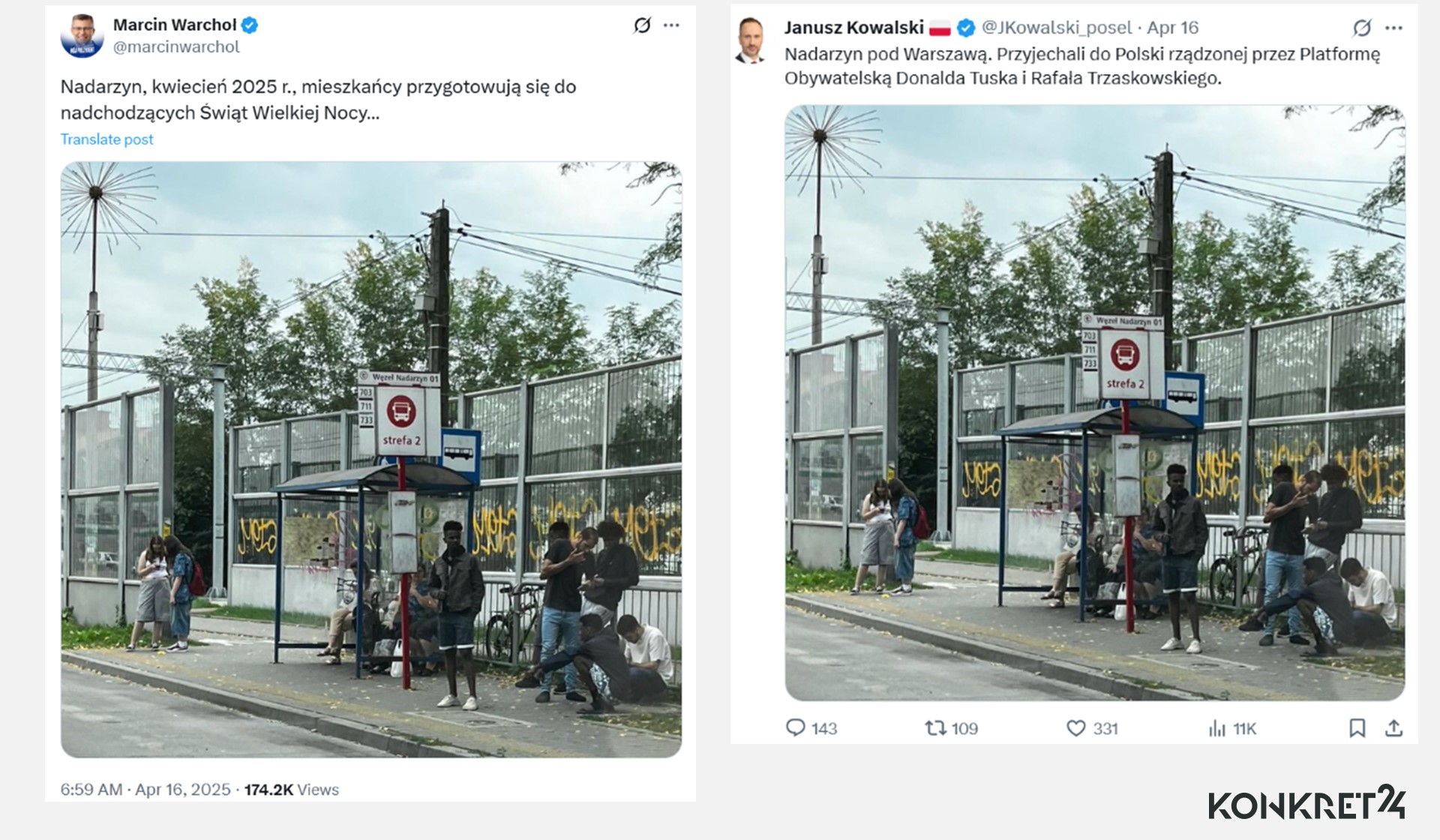 Posty posłów PiS z fałszywym opisem 