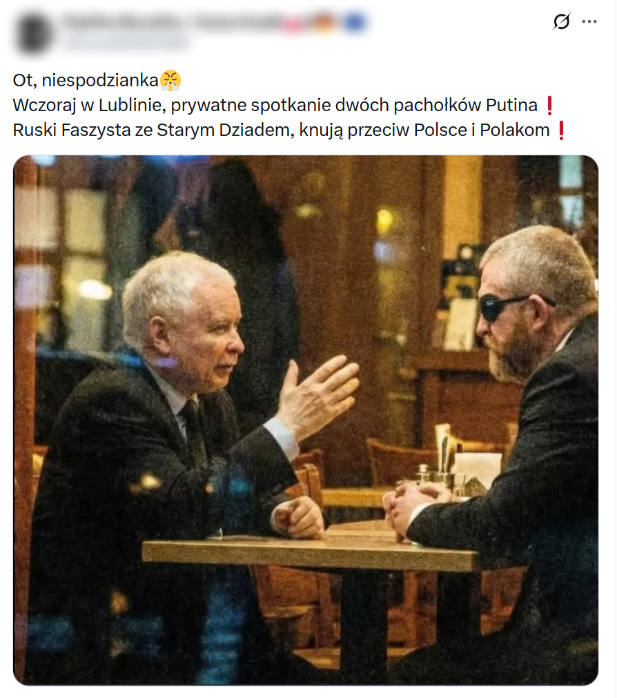 Najpopularniejszy wpis z rzekomym zdjęciem z Lublina