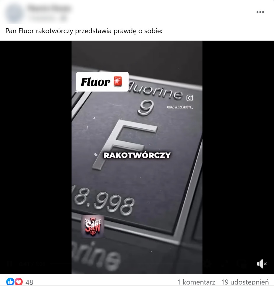 Internauci twierdzą też, że fluor jest silnie rakotwórczy