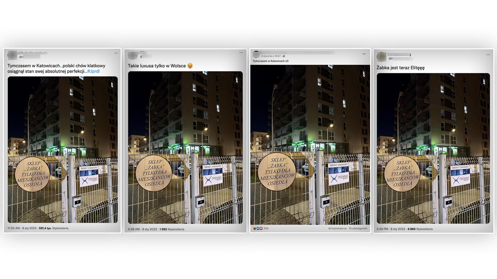 Zdjęcie jednego z katowickich sklepów, które wzbudziło dyskusję internautów