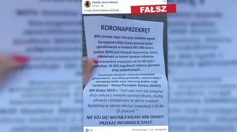 Sprawdziliśmy popularną ulotkę o "koronaprzekręcie" - sześć razy nieprawda