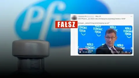 Szef Pfizera mówił o "zmniejszeniu liczby osób na świecie o 50 procent"? Nie, cel koncernu jest inny