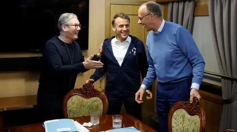 Keir Starmer, Emmanuel Macron, Friedrich Merz