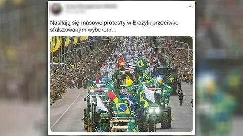 Protesty w Brazylii "przeciwko sfałszowanym wyborom"? Nie na tych filmach