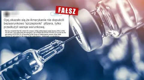 "Amerykanie nie dopuścili bezwarunkowo szczepionki Pfizera"? Zależy od wieku