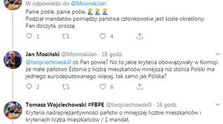 Jan Mosiński - dyskusja na Twitterze