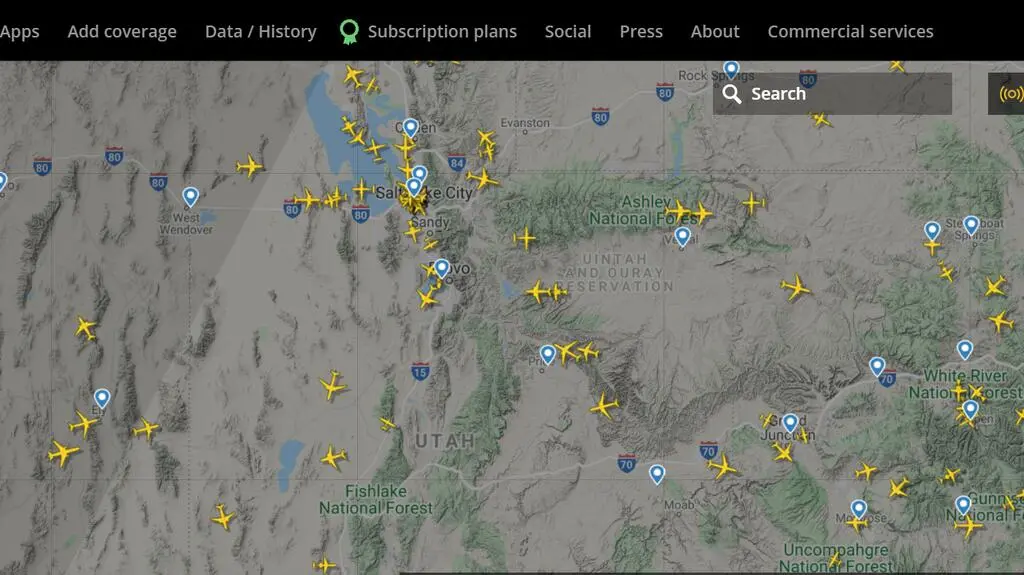 Witryna flightradar24.com