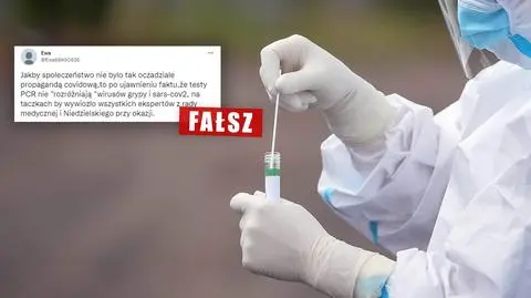 Wycofano testy PCR, bo nie rozróżniały COVID-19 od grypy? Jak odgrzano starego fejka