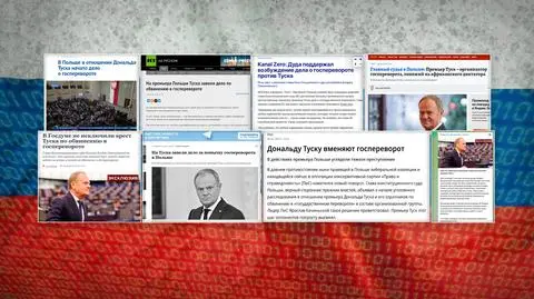 Dezinformacja. Tusk jak "afrykański dyktator", a "na ulice wyjdą wojska". Kremlowska propaganda o "zamachu stanu" w Polsce