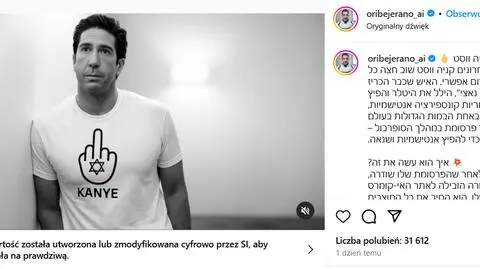 Sztuczna inteligencja. Zuckerberg, Spielberg, Kravitz "odpowiadają antysemicie" Westowi? Nie wierzcie 
