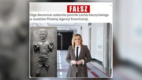 Semeniuk odsłoniła pomnik Lecha Kaczyńskiego w Polskiej Agencji Kosmicznej? To internetowy żart