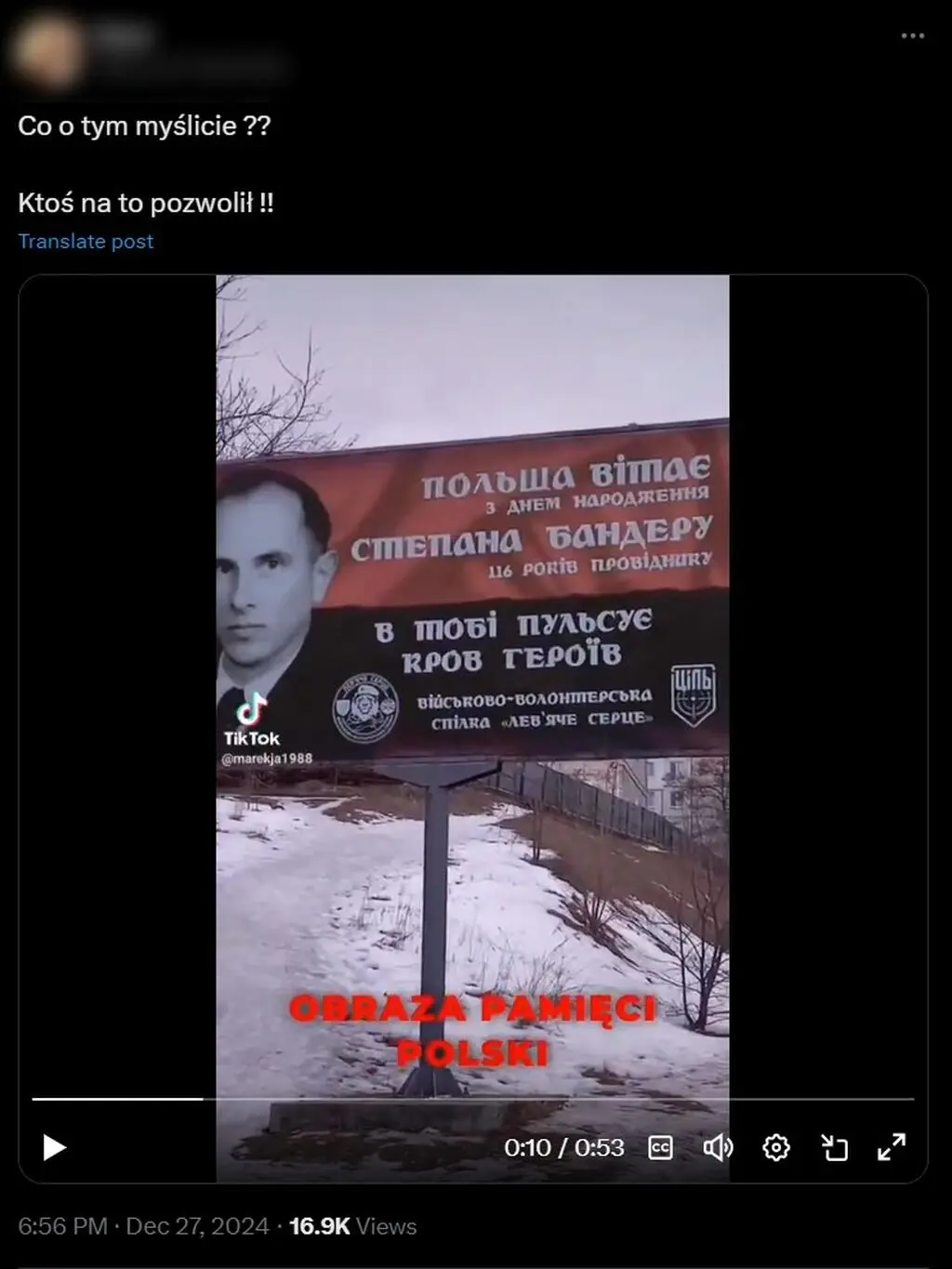 Pod wprowadzającym w błąd wpisem o rzekomych życzeniach od Polski pojawiło się sporo antyukraińskich komentarzy