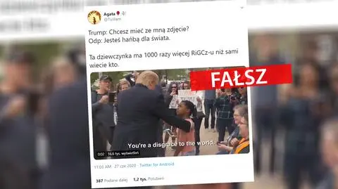 Nie, dziewczynka nie powiedziała do Trumpa "jesteś hańbą dla świata"