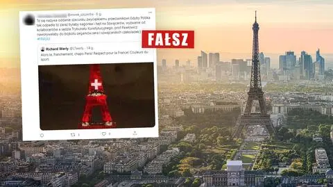 Wieża Eiffla w kolorach flagi Szwajcarii? To fake news